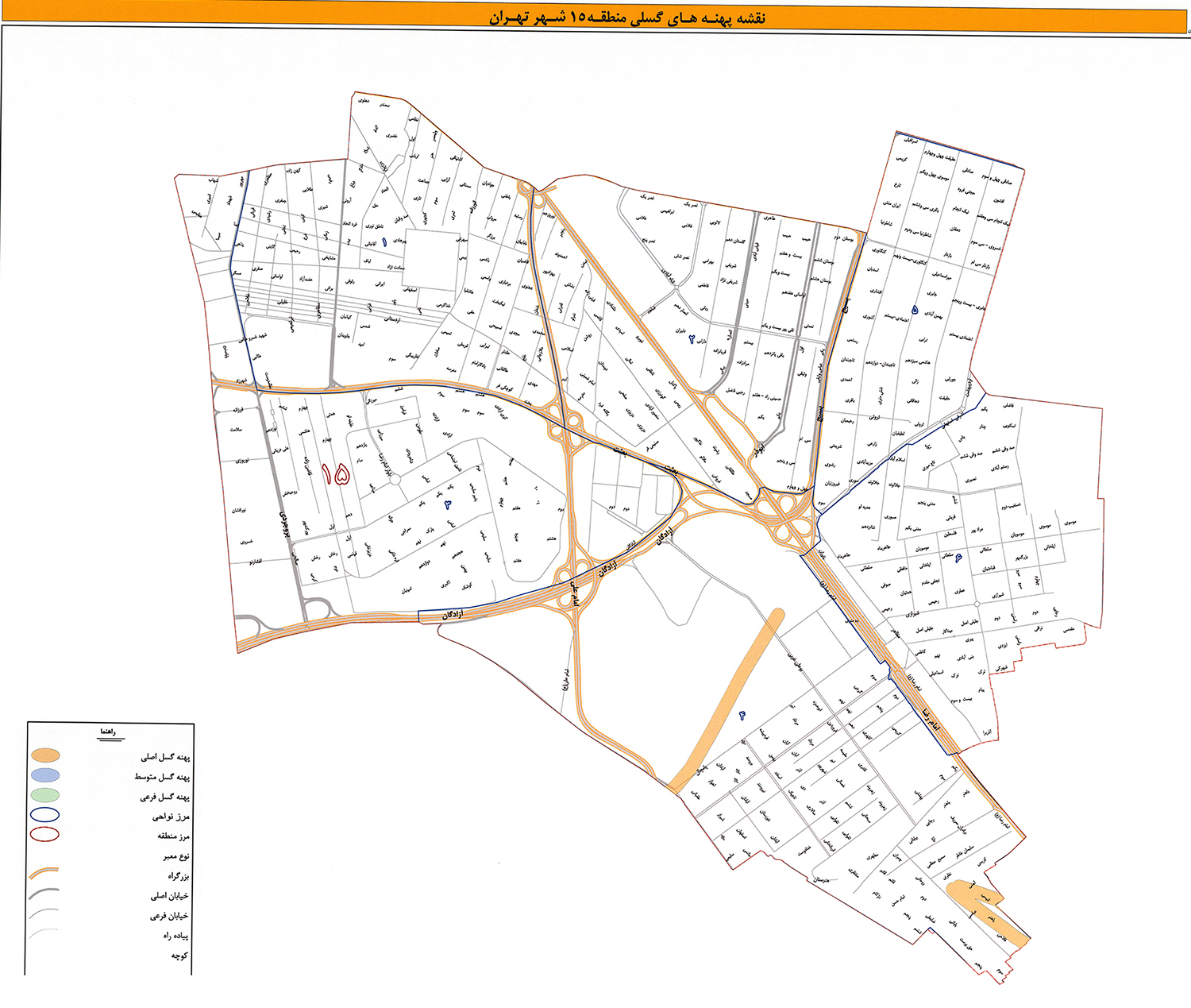 جزئیات گسل های تهران در مناطق ۲۲ گانه + نقشه