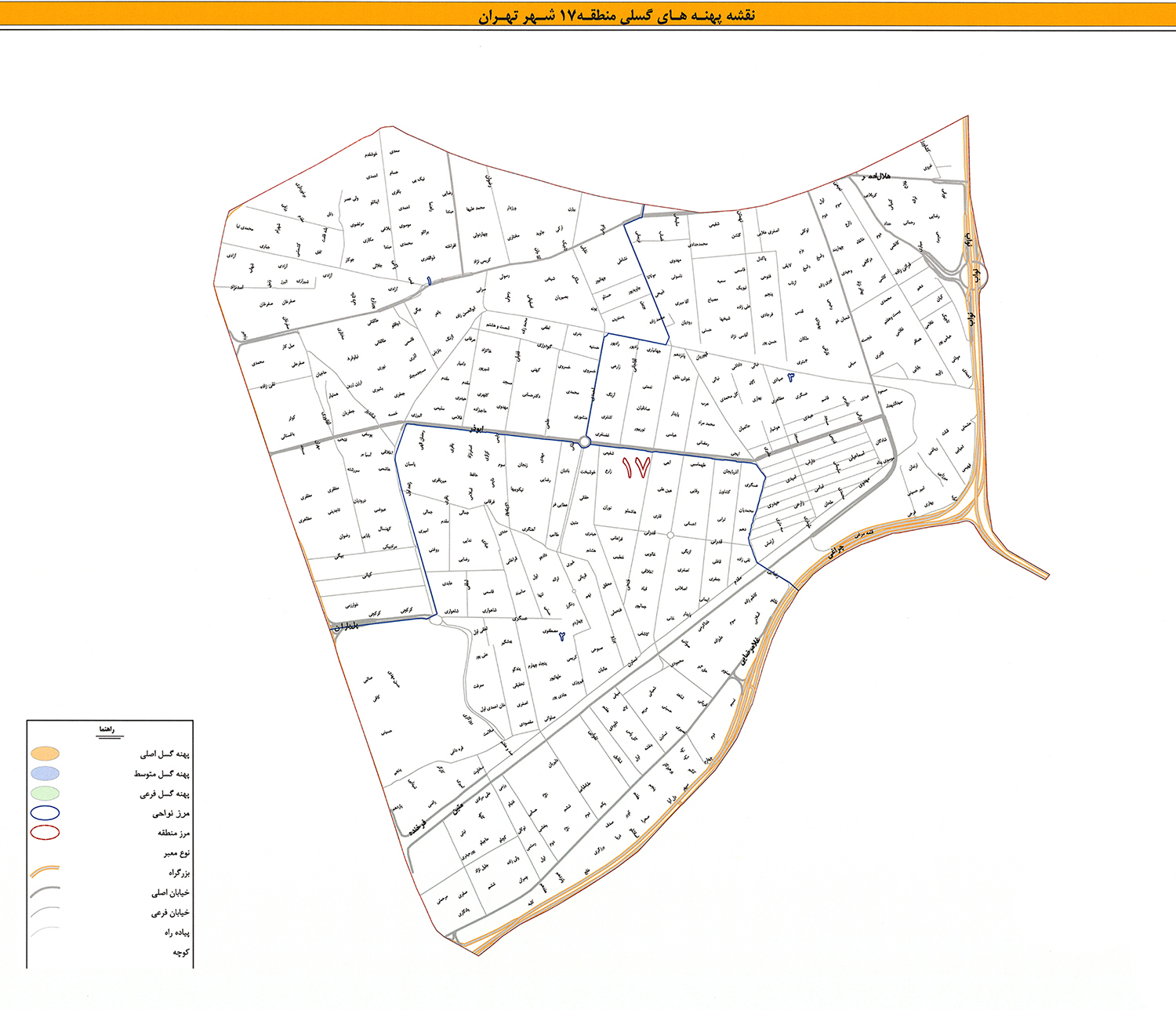 جزئیات گسل های تهران در مناطق ۲۲ گانه + نقشه