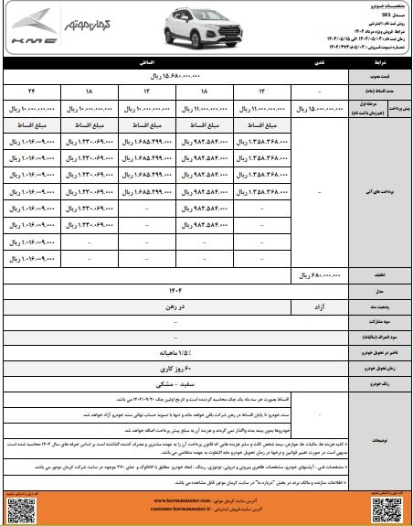 آغاز فروش نقد و اقساط KMC SR3 + پیش‌فروش J7 و T9