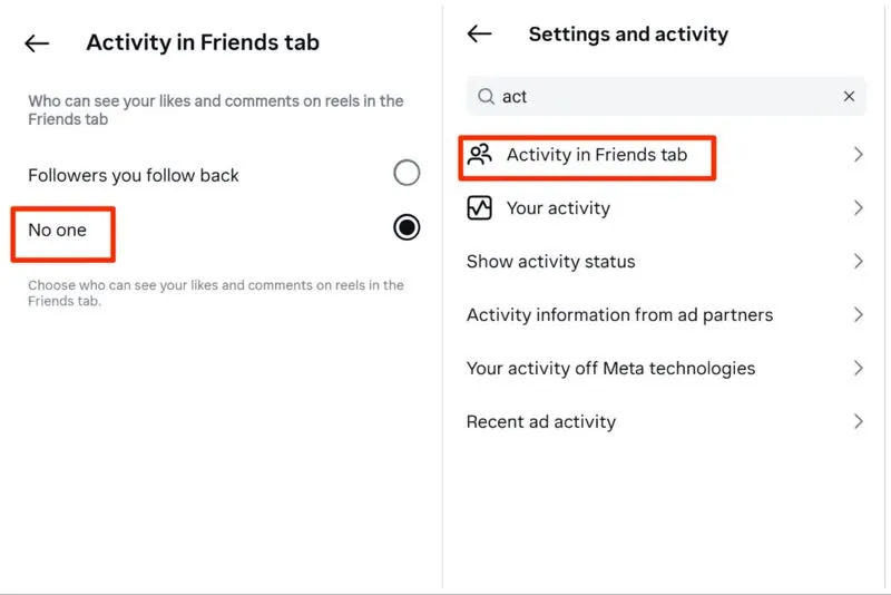 چگونه بخش Friends را در ریلز غیر فعال کنیم؟