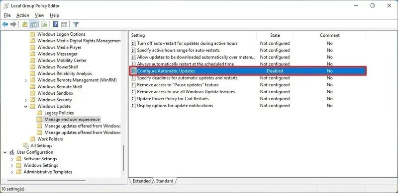 غیر فعال کردن آپدیت خودکار ویندوز