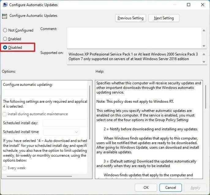 غیر فعال کردن آپدیت خودکار ویندوز