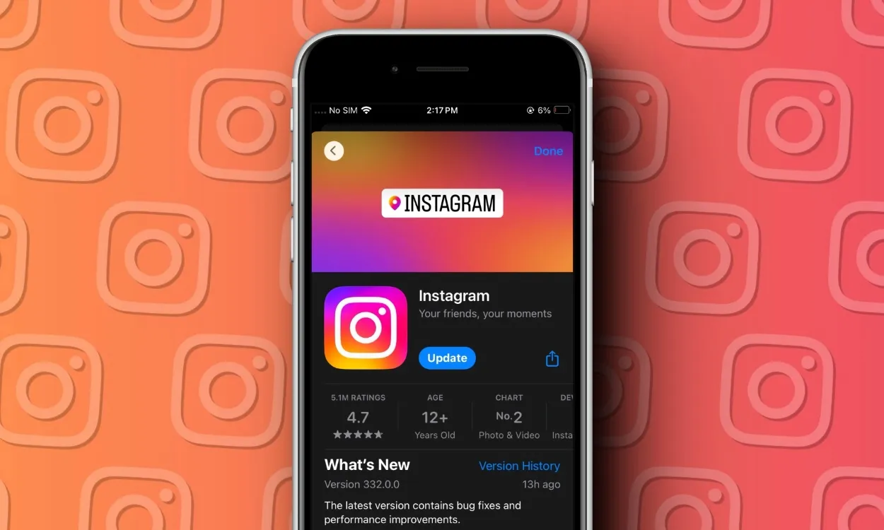 فعال‌سازی بروزرسانی اینستاگرام