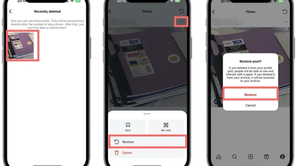 حذف پست در اینستاگرام