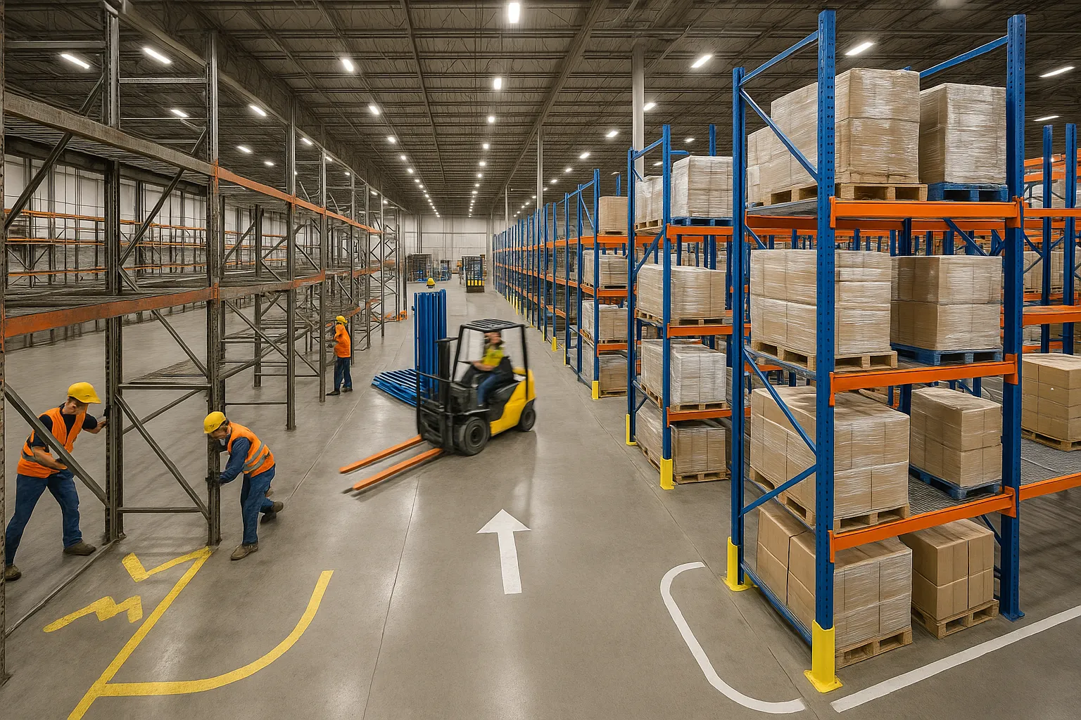 قفسه ایزی راک نیمه سنگین در نوسازی انبار