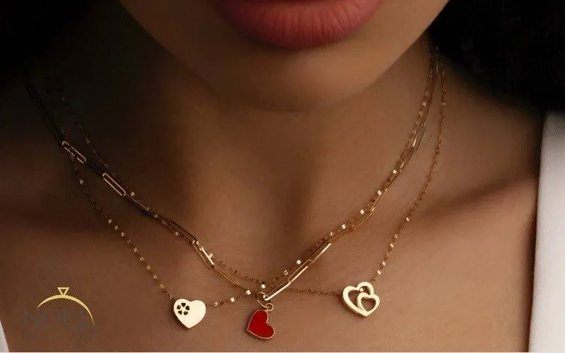 گردنبند طلا قلب