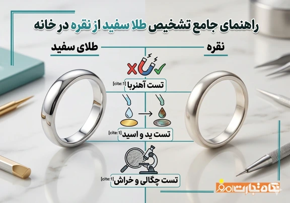 نحوه تشخیص طلا سفید از نقره با 13 روش خانگی