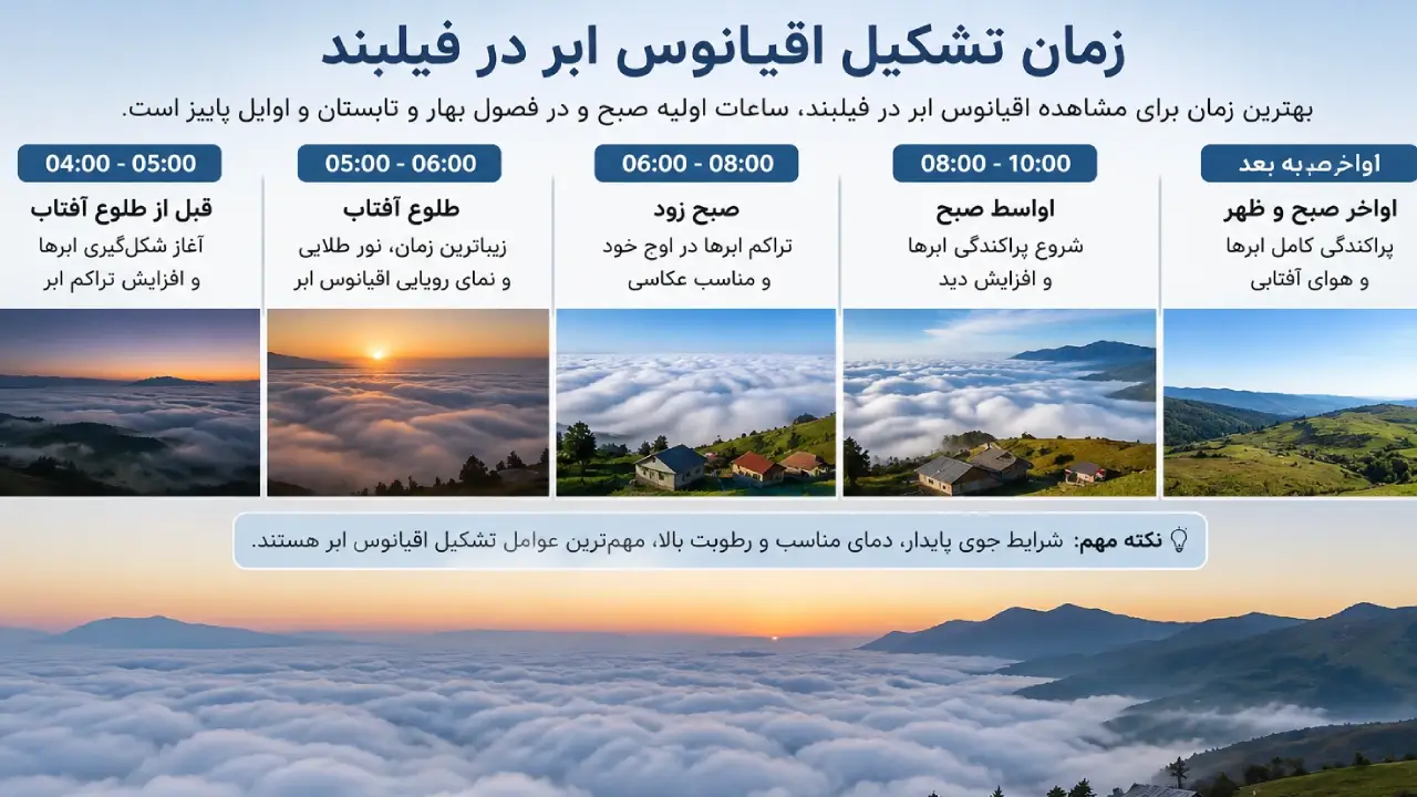 زمان تشکیل اقیانوس ابر در فیلبند