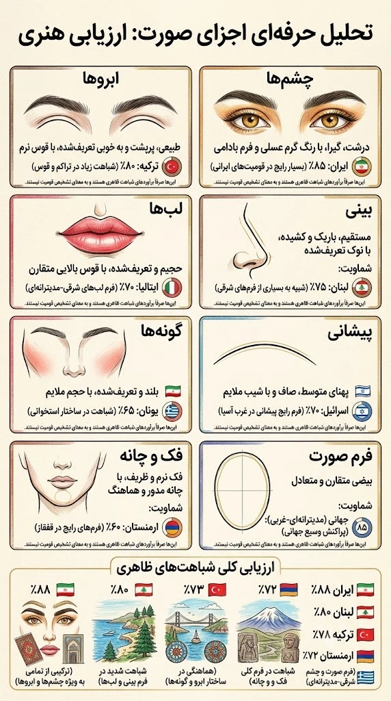 پرامپت تحلیل چهره بر اساس ملیت