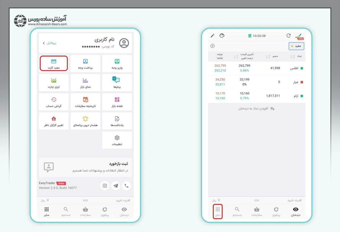 نحوه فروش سهام عدالت در ایزی تریدر