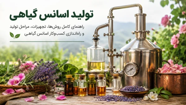 تصویر یک دستگاه تقطیر در حال عصاره گیری از گیاه