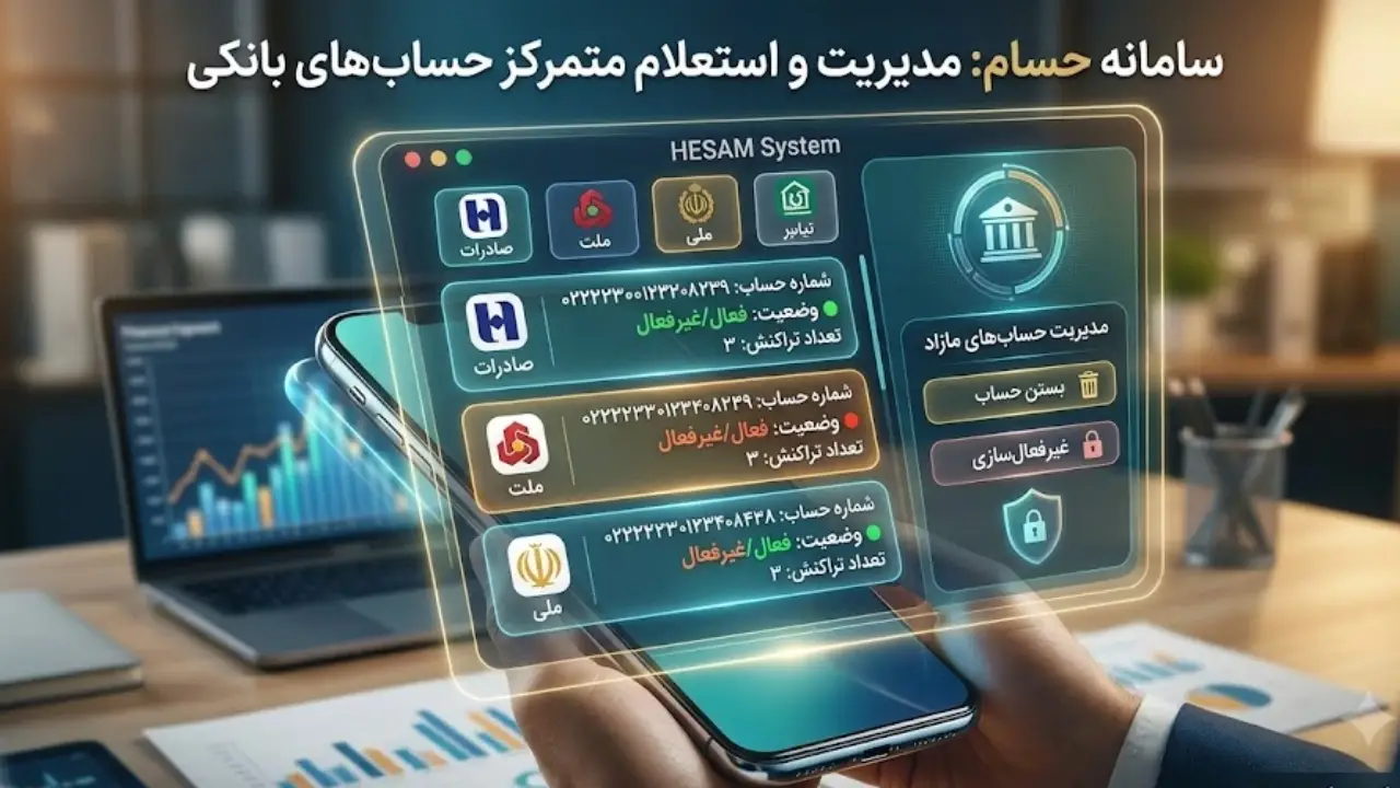 سامانه حسام چیست؟ نحوه استفاده از سامانه حسام و استعلام تعداد حساب بانکی