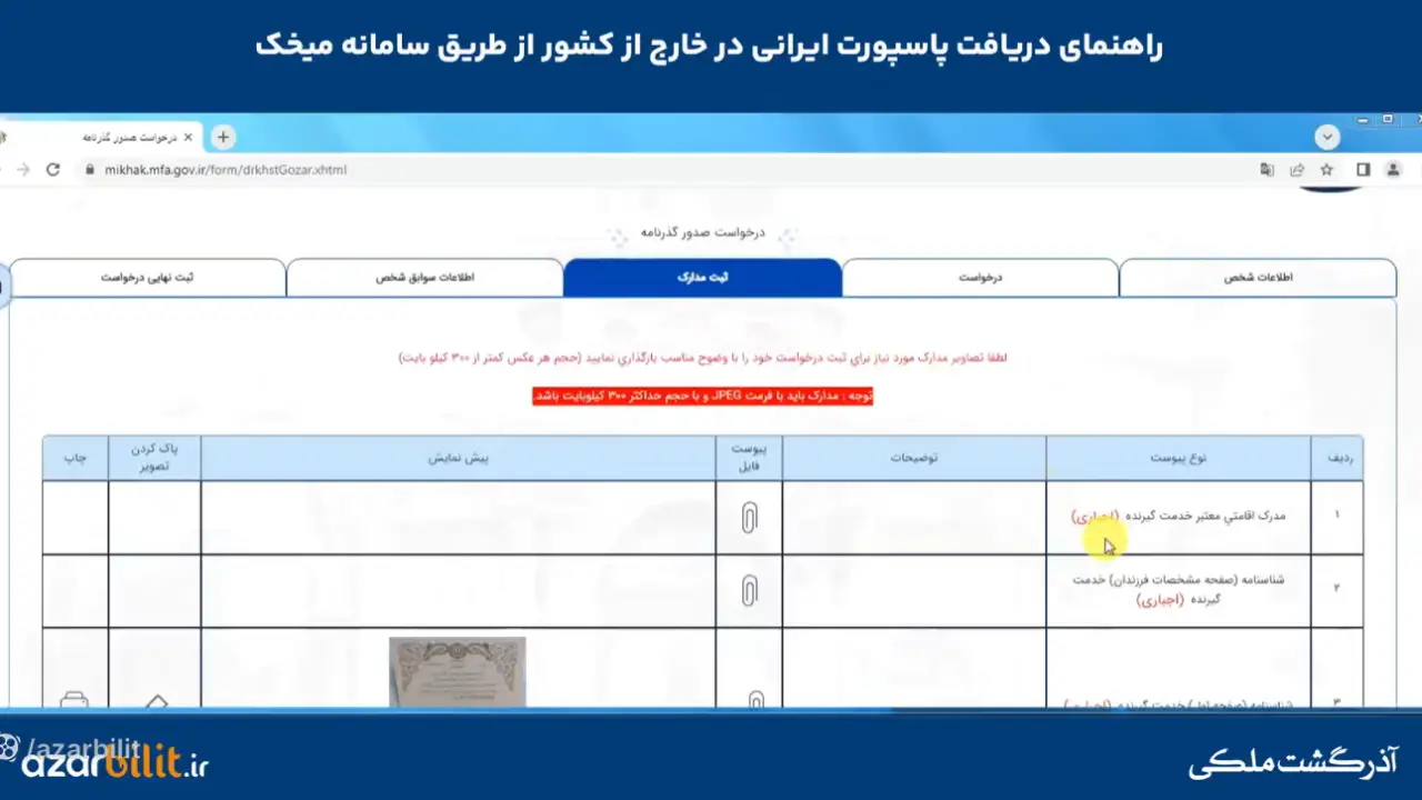 نحوه تایید مدارک در سامانه میخک