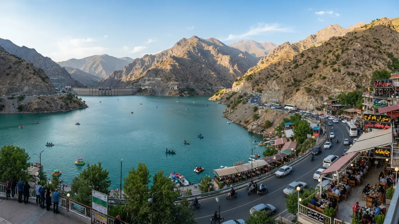 بام کرج و دریاچه سد امیرکبیر