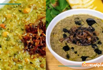طرز تهیه آش شله قلمکار بدون گوشت خوشمزه برای 10 نفر