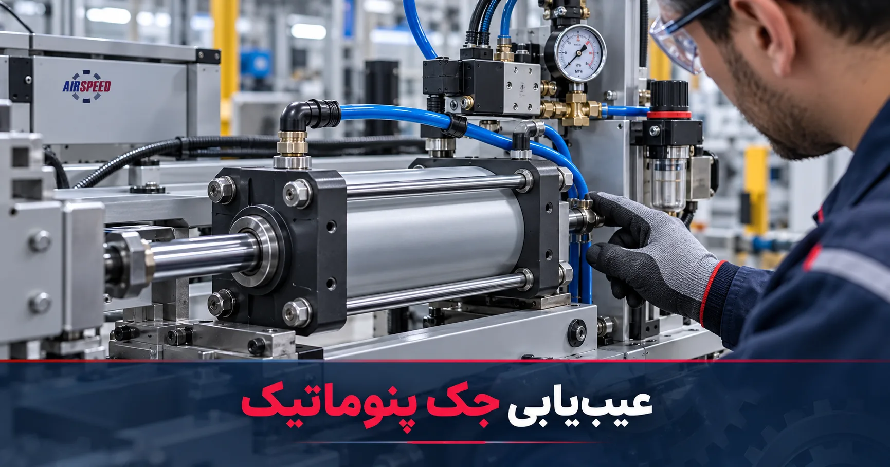 عیب‌یابی جک پنوماتیک ،جک چهار میل، گیج فشار، شیرآلات پنوماتیک