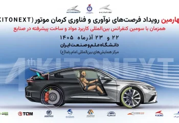 برگزاری کنفرانس بینالمللی مواد پیشرفته در صنایع و چهارمین KitoNext کرمان موتور